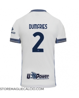 Inter Milan Denzel Dumfries #2 Maglia Gara Trasferta Repliche 2024-25